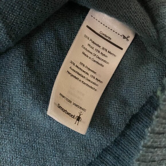 Smartwool Sweater Mens Size L Sparwood Striped Blue Crew Neck Lightweight Wool - Picture 7 of 11